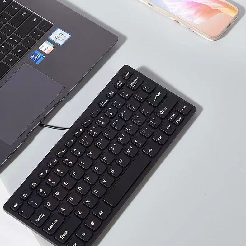 USB desktop laptop keyboard wired chocolate mini silent small keyboard - V.I.P Digital Presence