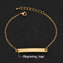 Stainless steel personalized engraved three color curved bracelet simple and personalized women's bracelet - V.I.P Digital Presence