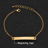 Stainless steel personalized engraved three color curved bracelet simple and personalized women's bracelet - V.I.P Digital Presence