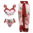 European and American conservative vacation beach hot spring swimsuit French retro one-piece bikini - V.I.P Digital Presence