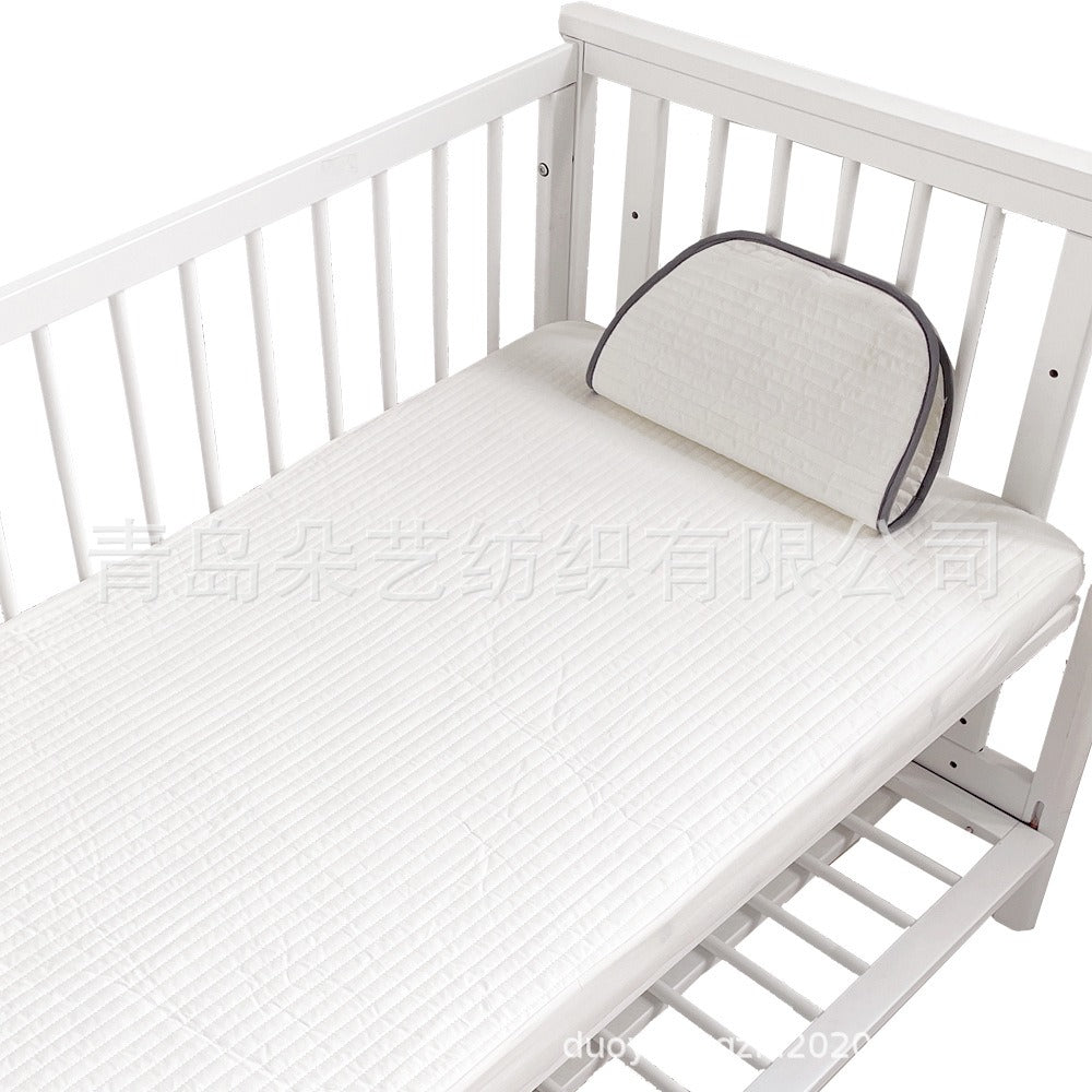 Sábana ajustable para bebé de algodón puro más sábanas de algodón en estilo japonés y coreano, sábanas acolchadas bordadas para recién nacidos, colchón infantil de otoño e invierno