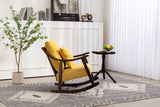 woven fabric Mid Century Modern Accent Chairs Comfy Upholstered Glider Arm Chair with Solid Wood for Living Room Bedroom Balcony - V.I.P Digital Presence