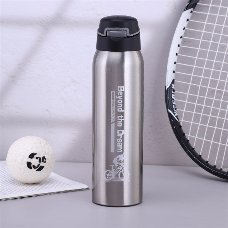 Outdoor sports kettle with handle portable thermos cup anti-fall mountaineering water cup home vacuum cup - V.I.P Digital Presence