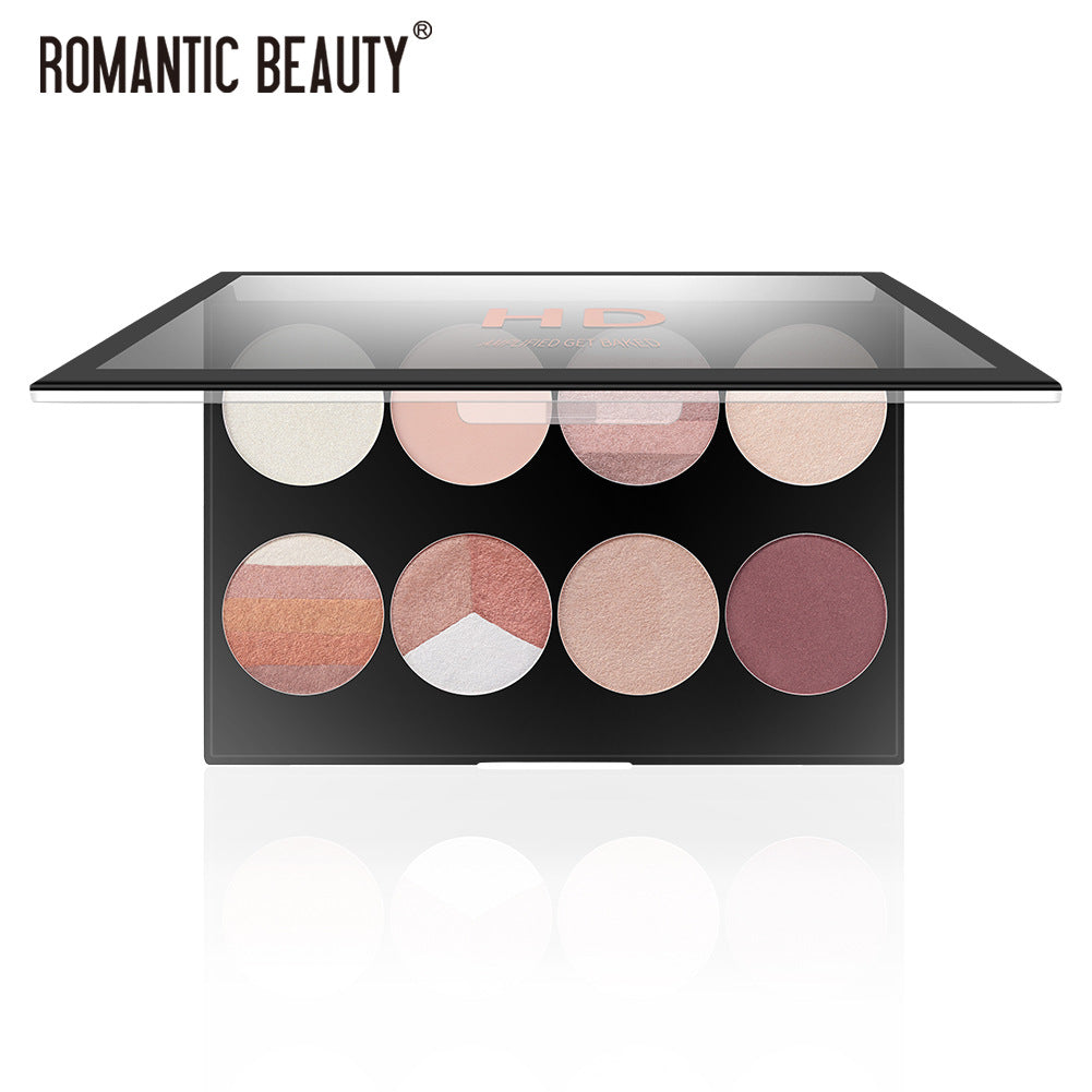 Romantic Beauty 8-Compartment Multi-Color Eyeshadow Pearl Matte Easy To Apply Finishing Eyeshadow Palette - V.I.P Digital Presence
