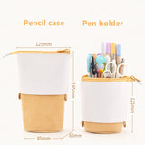 Creative Retractable pencil case school stationery Storage bag Kawaii Solid color Pen case cute pen holder gifts for kid pen bag - V.I.P Digital Presence