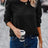 Textured Round Neck Long Sleeve Sweatshirt - V.I.P Digital Presence