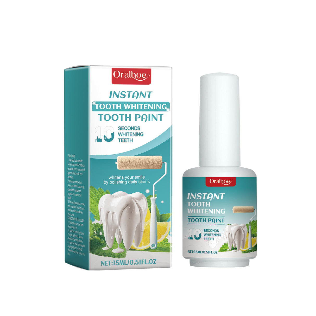 Instant Tooth Whitening Tooth Paint, Clean The Tartar Very Well Dirt Bright White Teeth And Fresh Smell - V.I.P Digital Presence