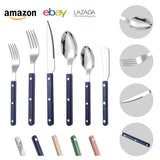 French Rivet ABS Handle Hotel Western Tableware Steak Knife Butter Knife Set - V.I.P Digital Presence