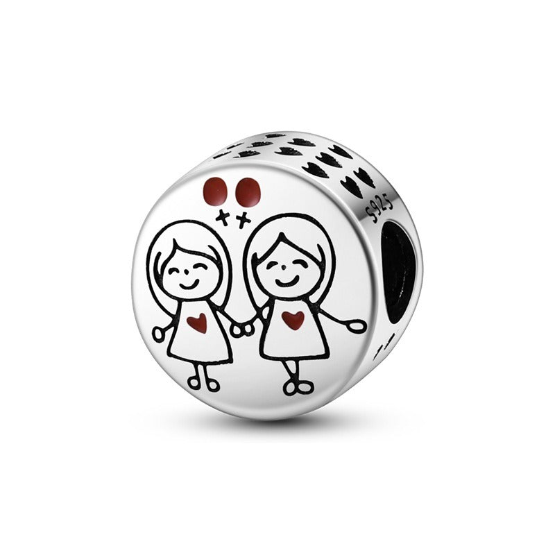 Family and Friendship Series Love Bead Pendant DIY Bracelet Necklace - V.I.P Digital Presence