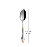 304 stainless steel knife, fork, spoon, hotel Western tableware, steak knife, fork, dessert spoon, fork, 4 piece  set - V.I.P Digital Presence