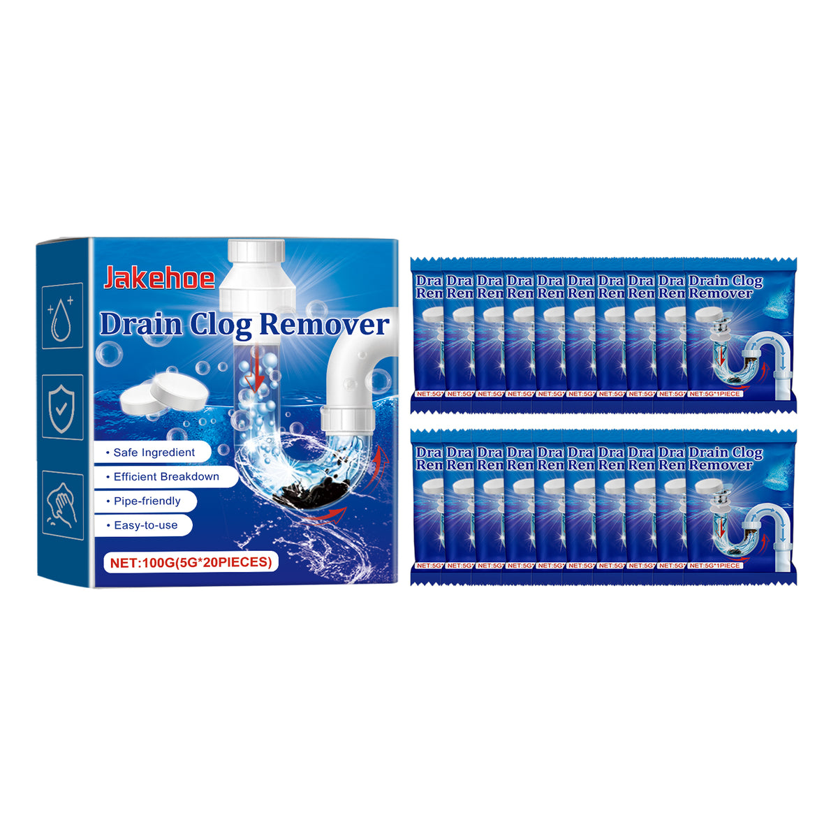 Pipe Dredging Agent Effervescent Tablet Toilet Floor Drain Drain Pipe Drain Dredging Prevent Blockage Cleaning - V.I.P Digital Presence