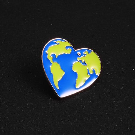 Earth Heart Enamel Pins Protect the Earth Ecology Metal Badge Love Green Earth Brooches Unisex Fashion Jewelry accessories - V.I.P Digital Presence