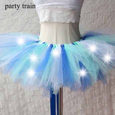 Arrival Women Tulle Tutu Skirt Sexy Mini Fancy Adult Petticoat Fluffy Yarn Ballet Dance Halloween Led Light Up - V.I.P Digital Presence