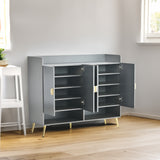 U-Can shoe cabinet with door, 11 layer shoe cabinet with adjustable shelves, modern wooden shoe cabinet (matte surface) - V.I.P Digital Presence