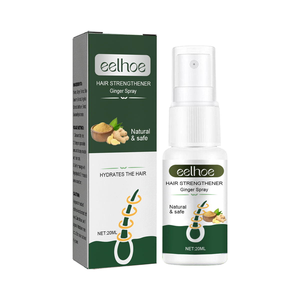 Ginger Dense Hair Spray Nourishes Hair Follicles, Prevents Hair Loss And Breaks, Moisturizes And Thickens Hair Spray - V.I.P Digital Presence