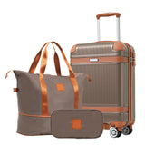 Hardshell Luggage Sets 3 Piece Carry-on Suitcase Double Spinner Wheels with TSA Lock for Men Women, Coppery (20in) - V.I.P Digital Presence