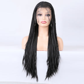 Long Synthetic Wig with Braided Box Braids Wigs For Black Women Daily Wear White Hat Wig Adjustable For Girls - V.I.P Digital Presence
