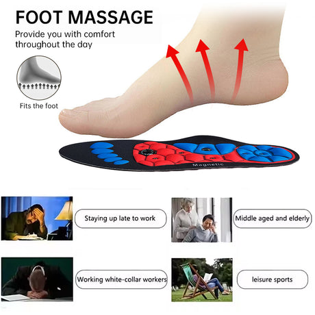 Magnetic therapy sports insoles for foot massage, weight loss, acupressure, anti - fatigue and healthcare - V.I.P Digital Presence