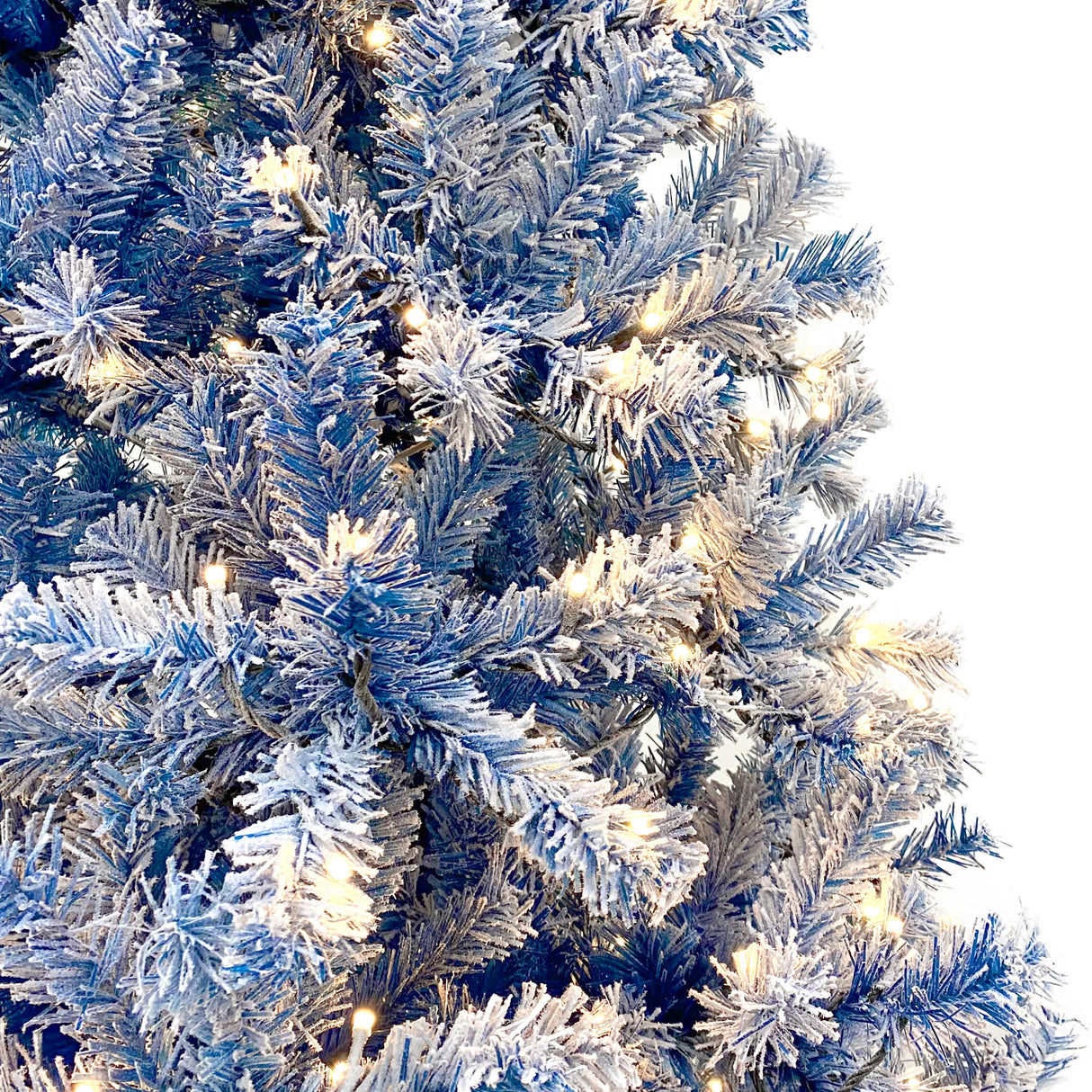 6FT pre ignited hinge chain artificial fir Christmas tree, Christmas tree snowflake flocking person with 750 Christmas branches - V.I.P Digital Presence