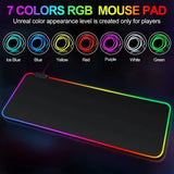 1Pc Fashion Large Gaming Office Work Mouse Pad Light Modes Touch Control Extended Soft Computer Keyboard Mat NonSlip Rubber Base