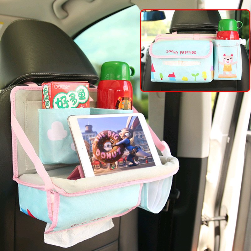 Cesta colgante universal para coche de bebé, bolsa de almacenamiento, organizador para el respaldo del asiento del coche con soporte para tableta, bolsa de almacenamiento de viaje, accesorios para cochecito 
