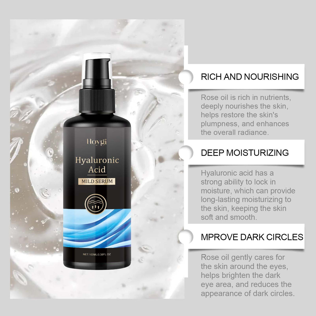 Hyaluronic Acid Facial Essence, Hydrating, Soothing, Radiant, Moisturizing, Hydrating And Firming Essence - V.I.P Digital Presence