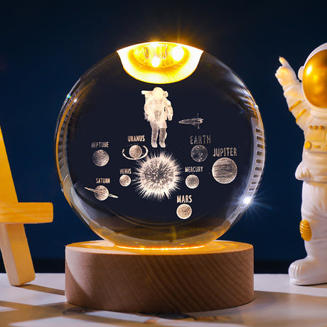 Starry Sky 3D Micro Landscape Crystal Ball Home Desktop Creative Interior Carving White Crystal Ball Ornament Craft Gift product - V.I.P Digital Presence