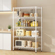 Wire frame metal storage rack adjustable rack, vertical storage rack unit (white, 42L x 18W x 71H) - V.I.P Digital Presence