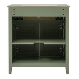30-Inch Bathroom Vanity with Ceramic Sink Combination, Ample Storage - Features 1 Pullout and Multifunctional Shelf Dividers - V.I.P Digital Presence