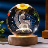 Starry Sky 3D Micro Landscape Crystal Ball Home Desktop Creative Interior Carving White Crystal Ball Ornament Craft Gift product - V.I.P Digital Presence