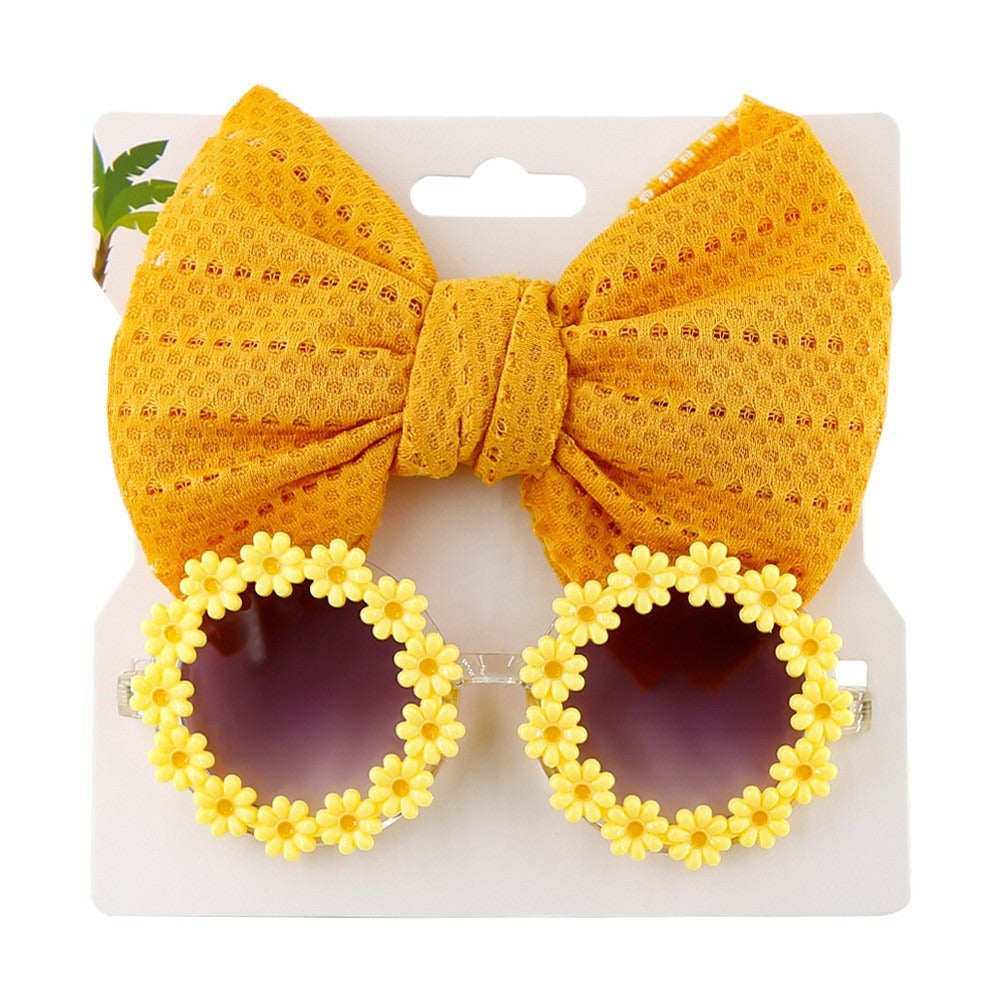 Personalized girl fashion glasses, baby headband set, sun visor - V.I.P Digital Presence