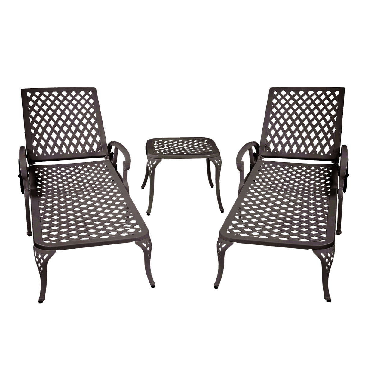 Aluminium Cast lounge chair 1pcs brown - V.I.P Digital Presence