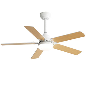 42 Inch Modern Ceiling Fan With 3 Color Dimmable Light 5 Blades Remote Control Reversible DC Motor White - V.I.P Digital Presence