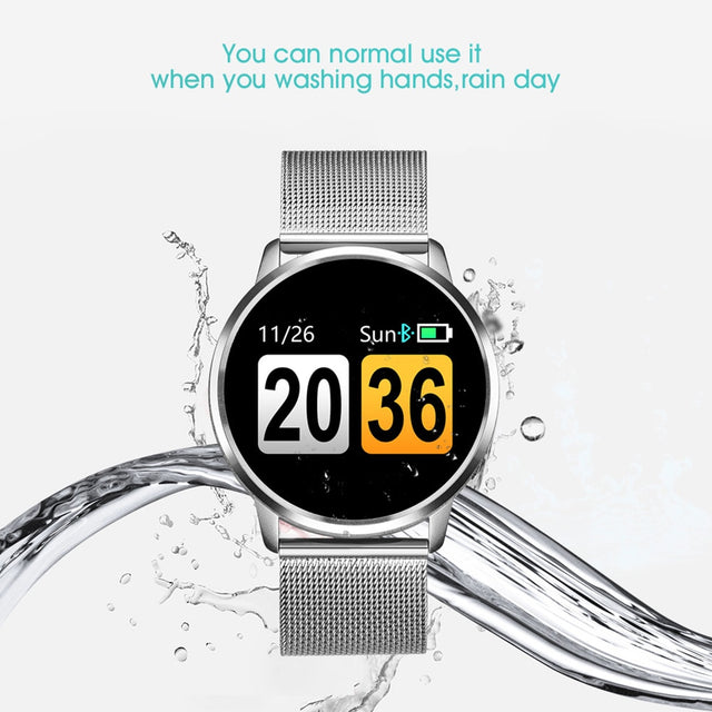 RUNDOING Q8 Smart Watch OLED Color Screen Smartwatch women Fashion Fitness Tracker Heart Rate monitor - V.I.P Digital Presence