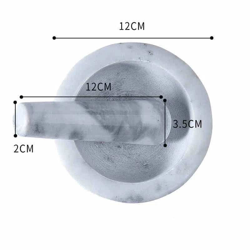 Marble exquisite thickened manual household kitchen spice grinding and crushing stone mortar garlic puree pestle - V.I.P Digital Presence