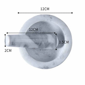 Marble exquisite thickened manual household kitchen spice grinding and crushing stone mortar garlic puree pestle - V.I.P Digital Presence