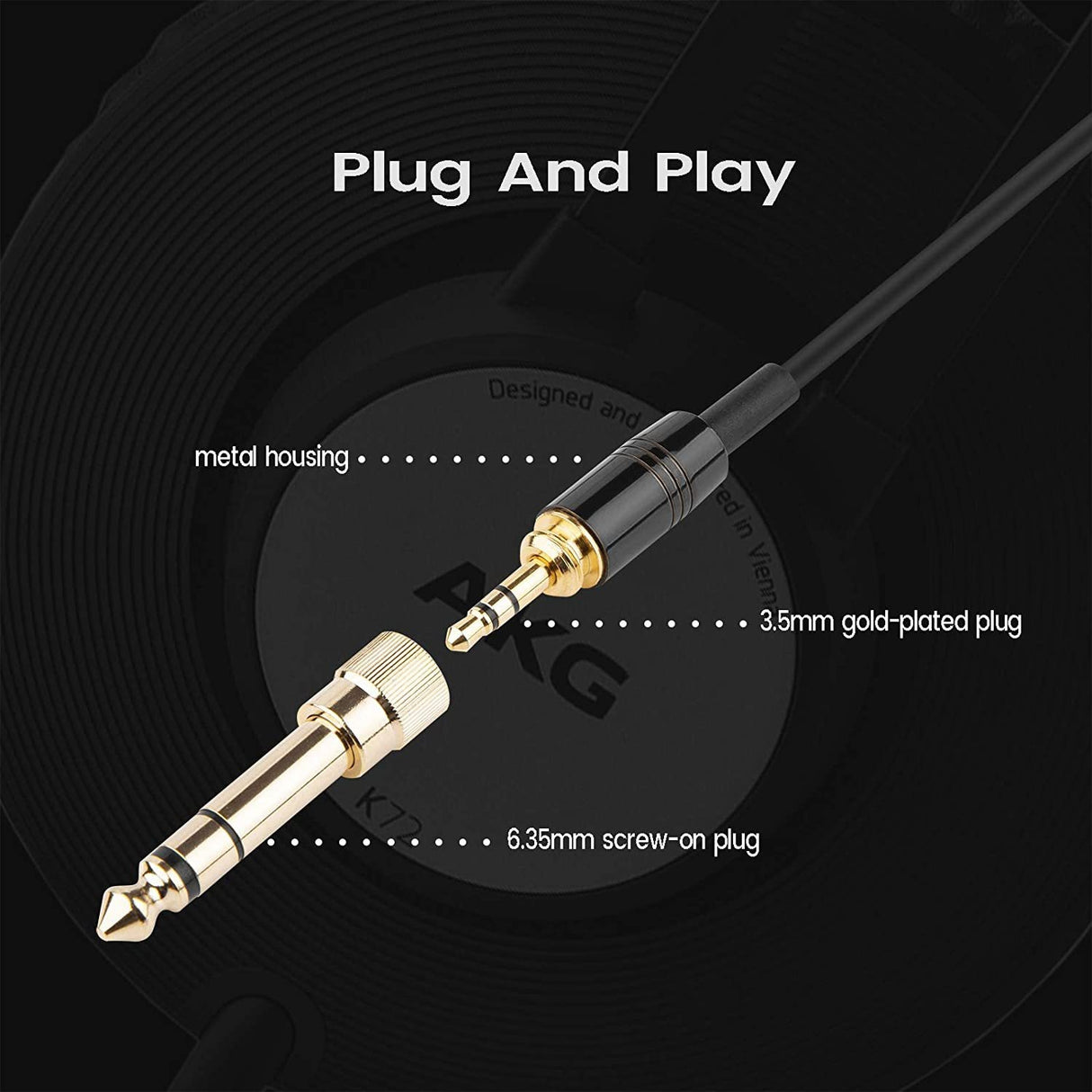 Used for K240 K141 K271 K702 K712 181 Mini Canon Headphone Spring Earphone Cable - V.I.P Digital Presence