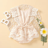 Solid color backless lace up baby jumpsuit - V.I.P Digital Presence