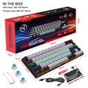 68 keys, 60% keyboard, customized color blocked keycaps, RGB mechanical keyboard, MINI set, plug-in blue axis ice blue disc - V.I.P Digital Presence