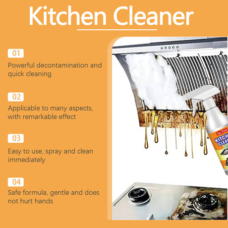 Kitchen Grease Cleaner, Multi-Effect Cleaning Kitchen Hood Stove Heavy Oil And Stubborn Dirt - V.I.P Digital Presence