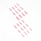 Rose Color Matching Line Press On Nail Fake Nail Patch Wearing Nail Finished Product - V.I.P Digital Presence
