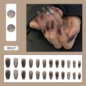 Dark Butterfly Long Ballet Nail Manicure Nail Pieces Personalized Wearing A Removable Nail - V.I.P Digital Presence