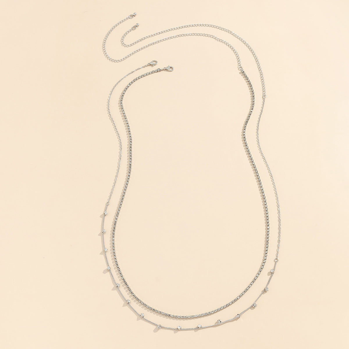 Versatile double-layer simple thin chain claw chain body chain fashionable beach rhinestone sexy waist chain - V.I.P Digital Presence