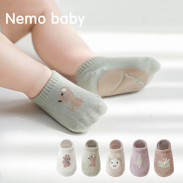 Spring And Summer New Baby Floor Socks Combed Cotton Non-Slip Indoor Cool Children Toddler Socks Cartoon Short Boat Socks - V.I.P Digital Presence