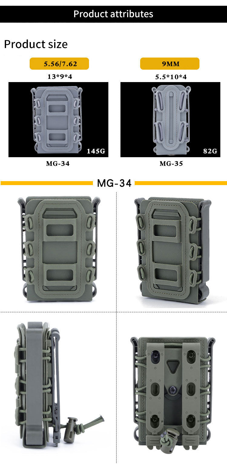Live CS Tactical Waist Hanging Box 5.56&7.62 Elastic Scorpion Quick Pull Outdoor Multi purpose Kit - V.I.P Digital Presence