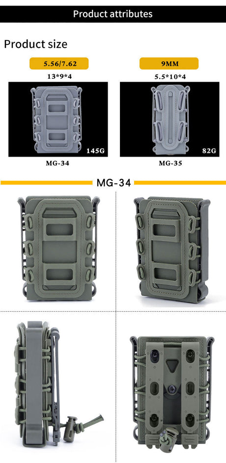 Live CS Tactical Waist Hanging Box 5.56&7.62 Elastic Scorpion Quick Pull Outdoor Multi purpose Kit - V.I.P Digital Presence