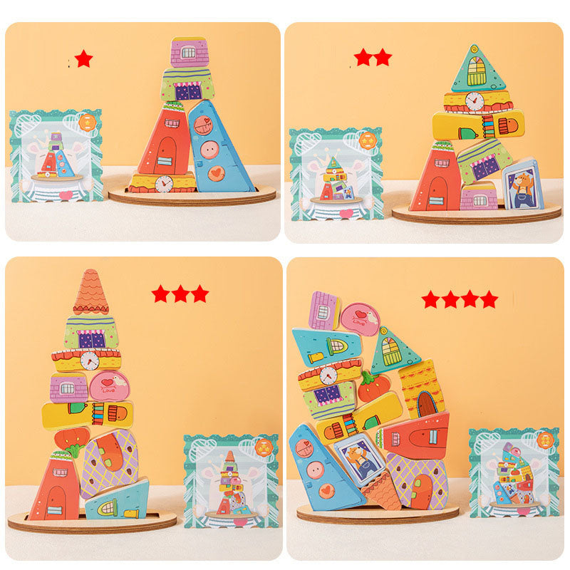 Children's early education, cognitive balance, layered music, colorful building blocks exercise, fine motor balance, strength building, parent-child interaction - V.I.P Digital Presence