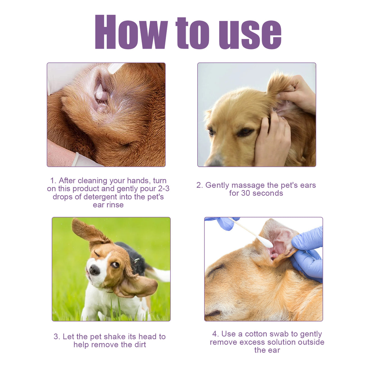 Pet Ear Cleaner, Cats And Dogs Relieves Ear Canal Odors Cleaning Earwax Ear Wash Drops - V.I.P Digital Presence