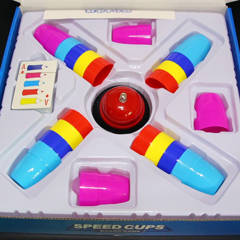 Speed Cups Puzzle Board Game Family/Party Best Gift for Children Funny Fast Stacks Game - V.I.P Digital Presence