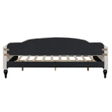 Full Size Upholstered Tufted Daybed Beige - V.I.P Digital Presence